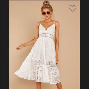 White Lace Midi Dress (NEVER WORN)